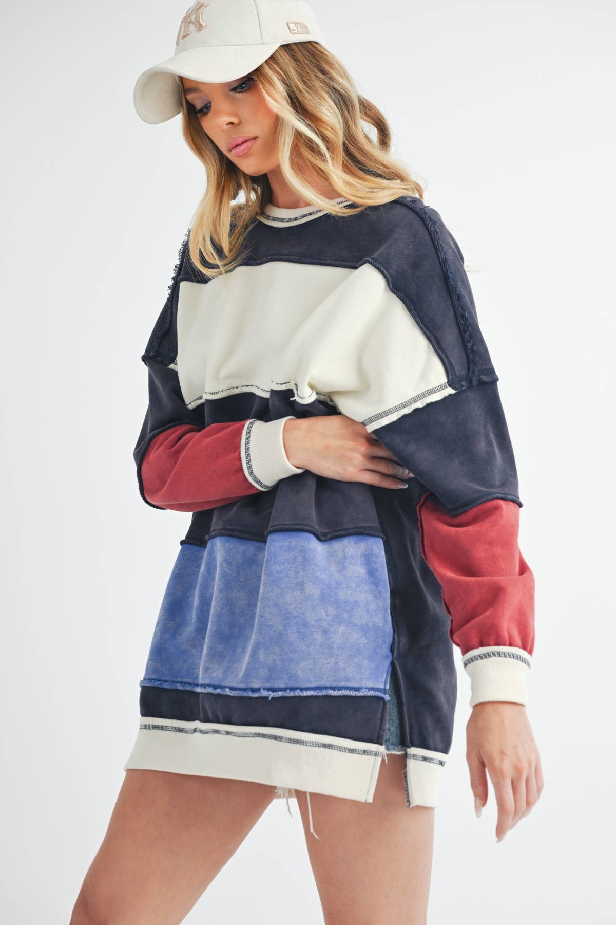 Rugby Color Block Stripe Sweatshirt