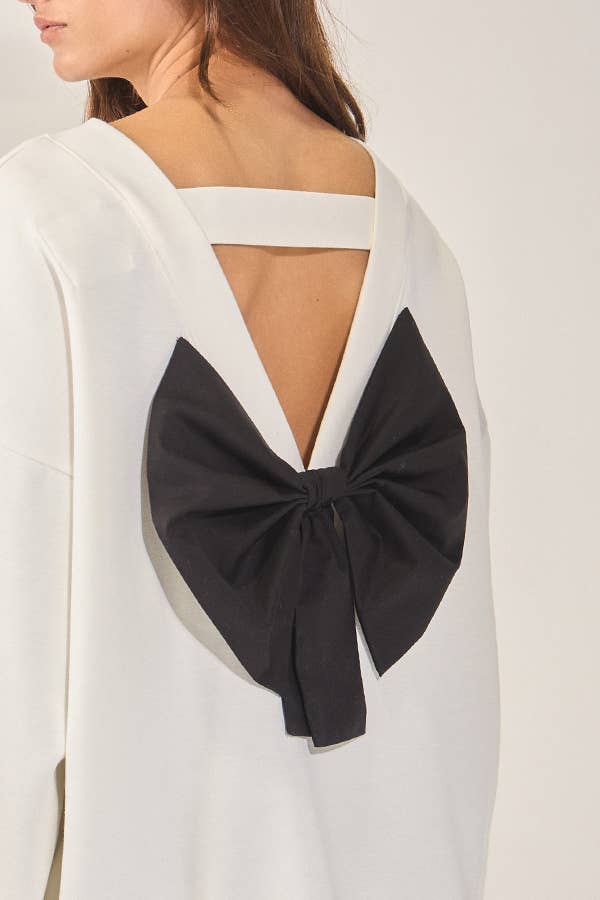 Bow-Back Oversized Sweatshirt
