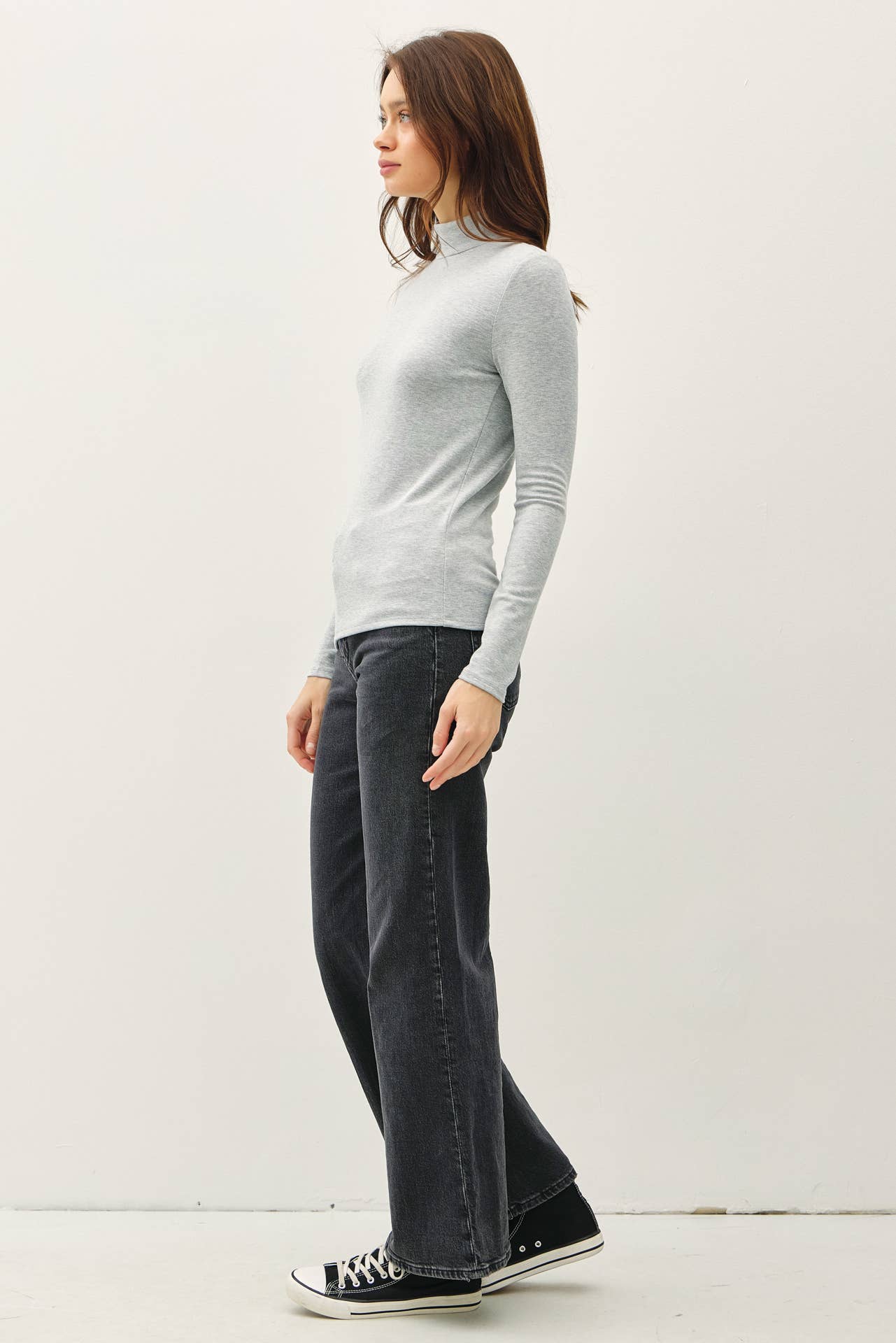 Turtleneck Knit Top