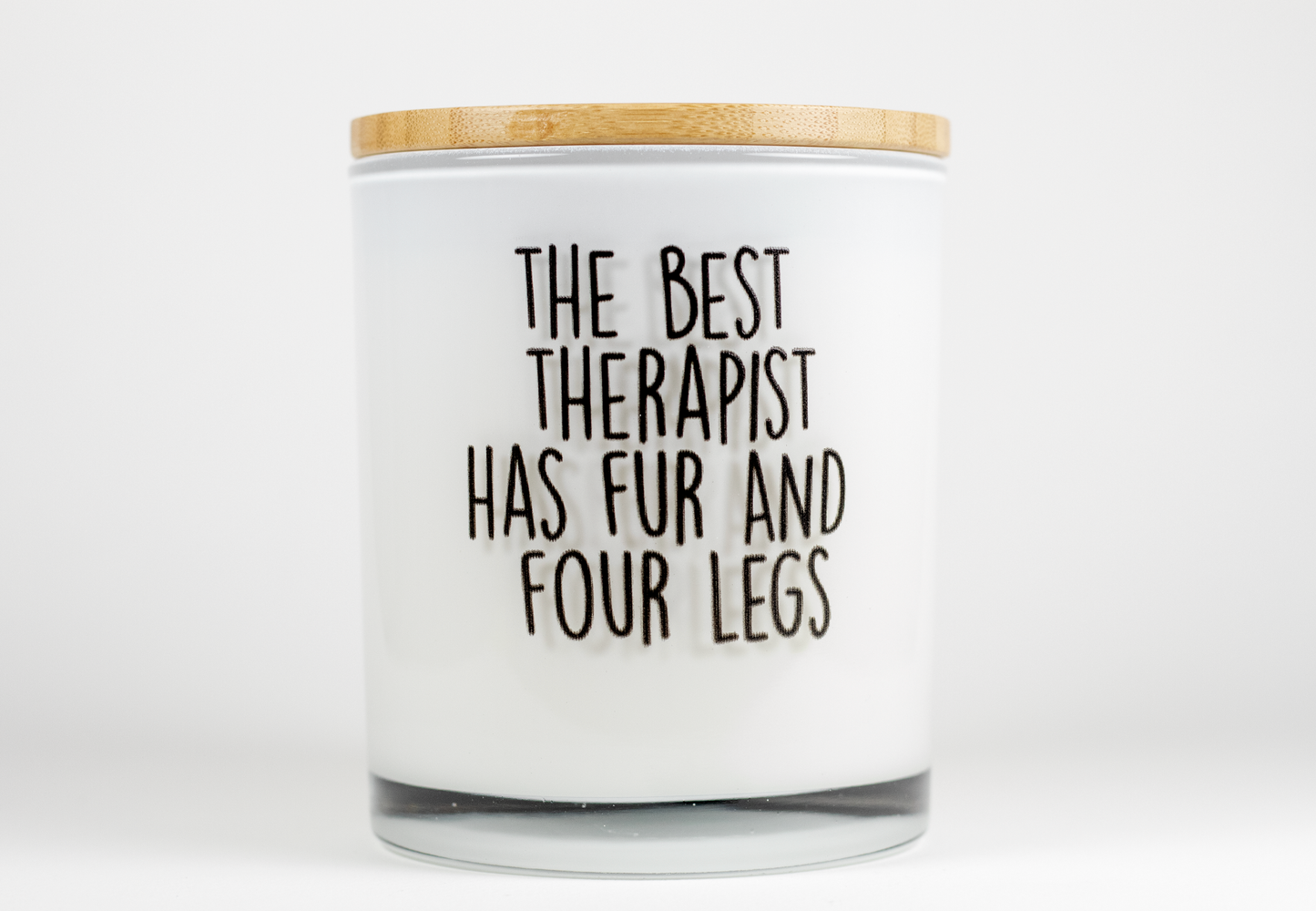 The Best Therapist has Fur & Four Legs Funny Pet Soy Candle