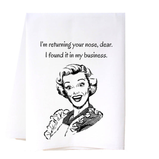 IN MY BUSINESS FLOUR SACK TOWEL