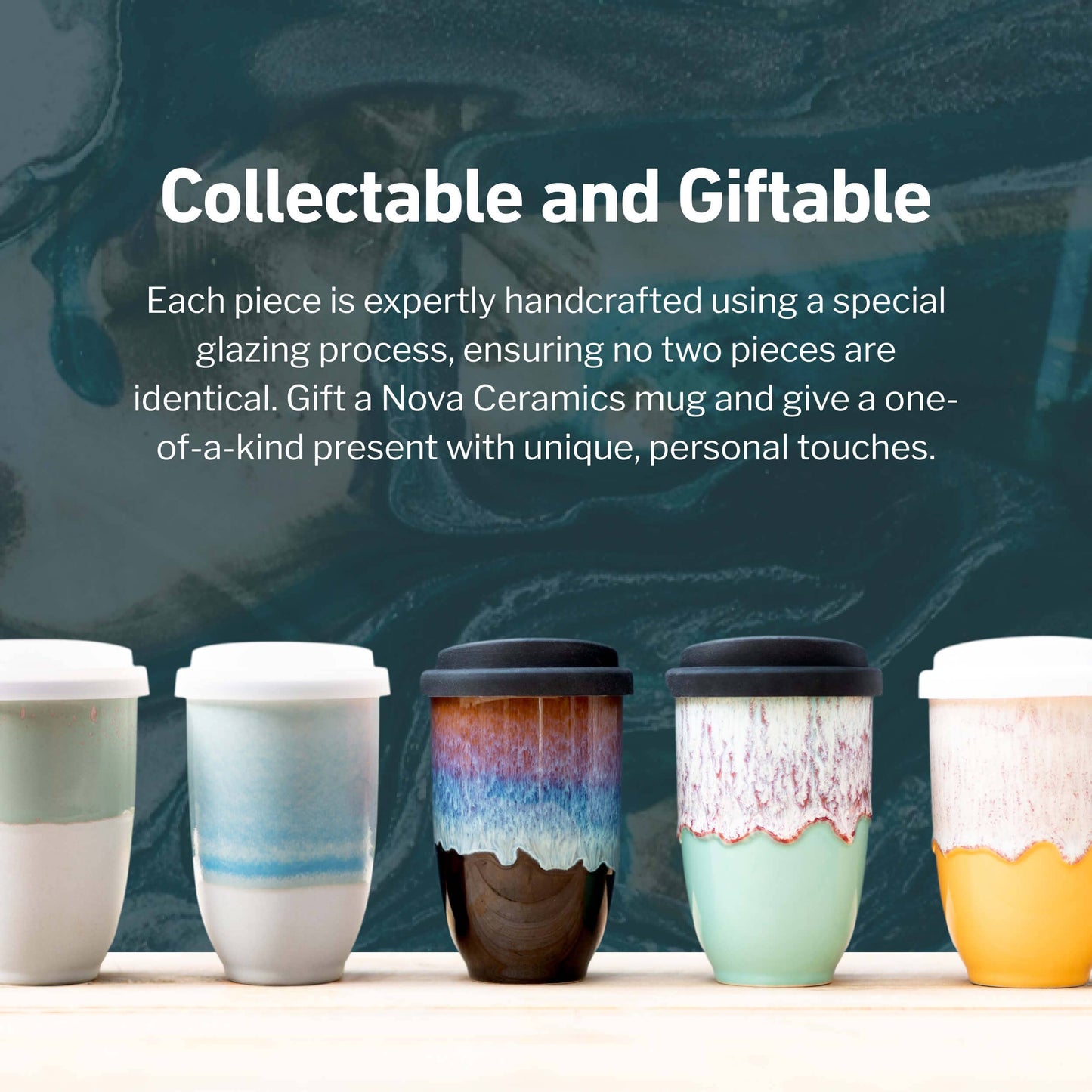 Astral Bloom Ceramic 12 oz Travel Mug