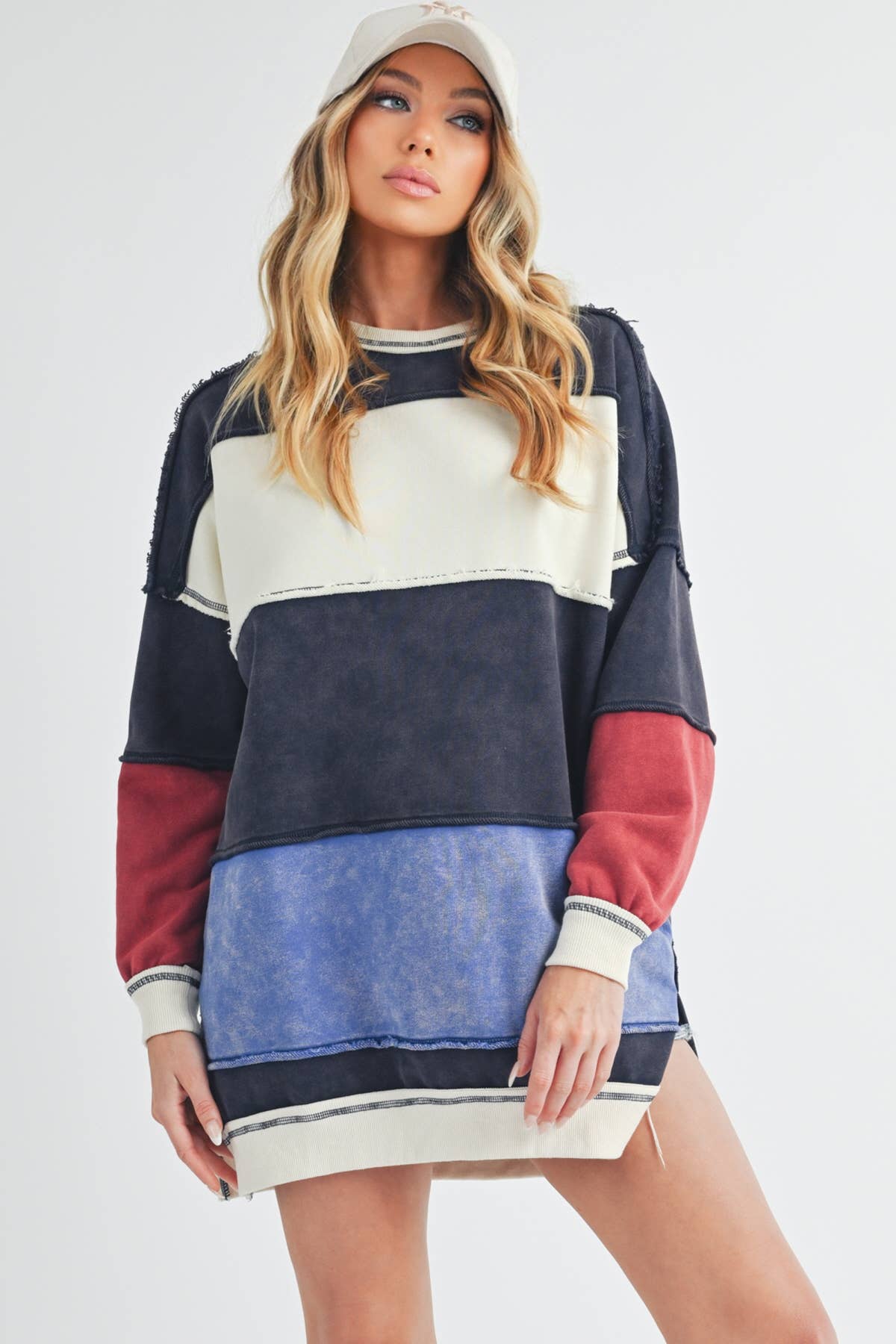 Rugby Color Block Stripe Sweatshirt