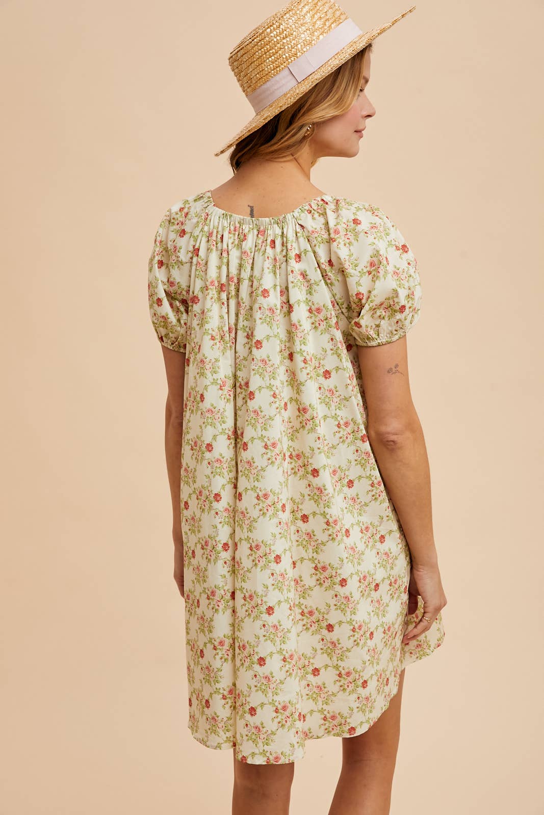Cotton Bow Floral Dress