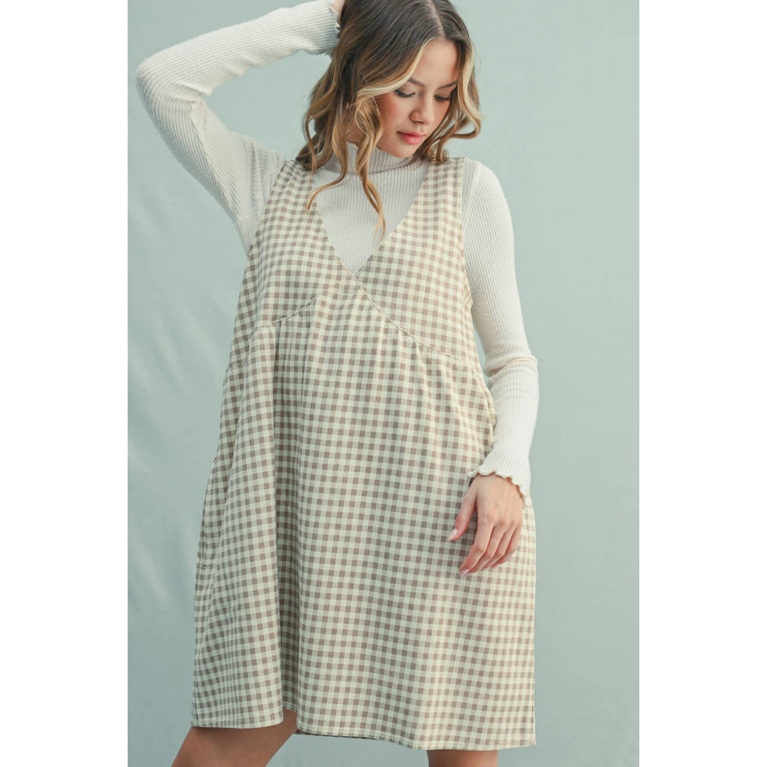 gingham denim dress Girls' Gingham Denim Dress by Gap Blue Gingham Size L (10)
