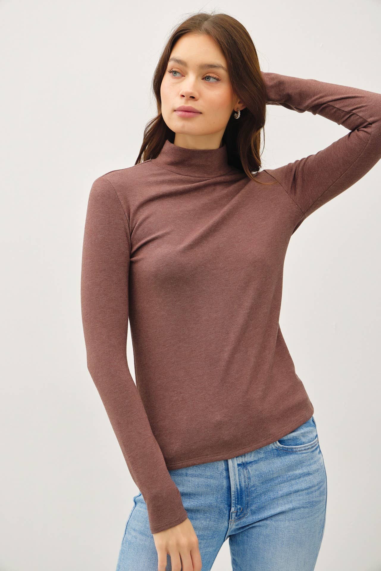 Turtleneck Knit Top