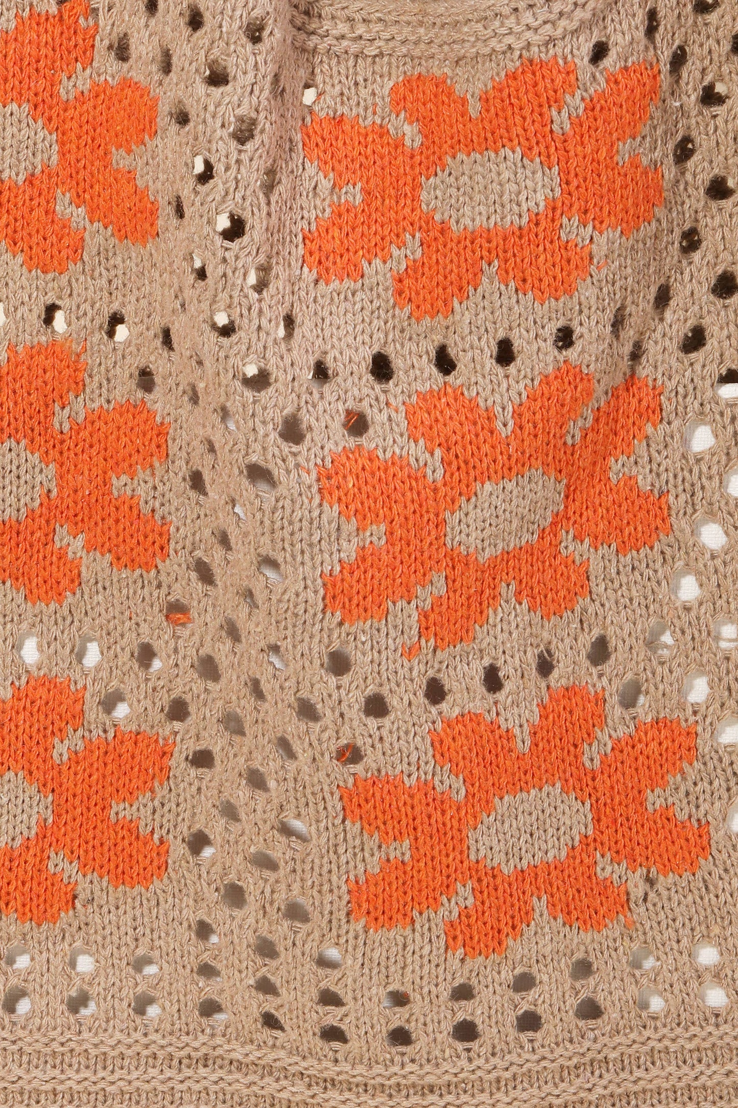 Multi Flower Crochet Knit Tote Bag