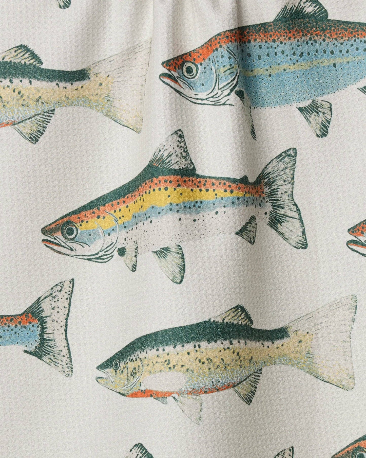 Geometry Hooked on Fishing Tea Towel