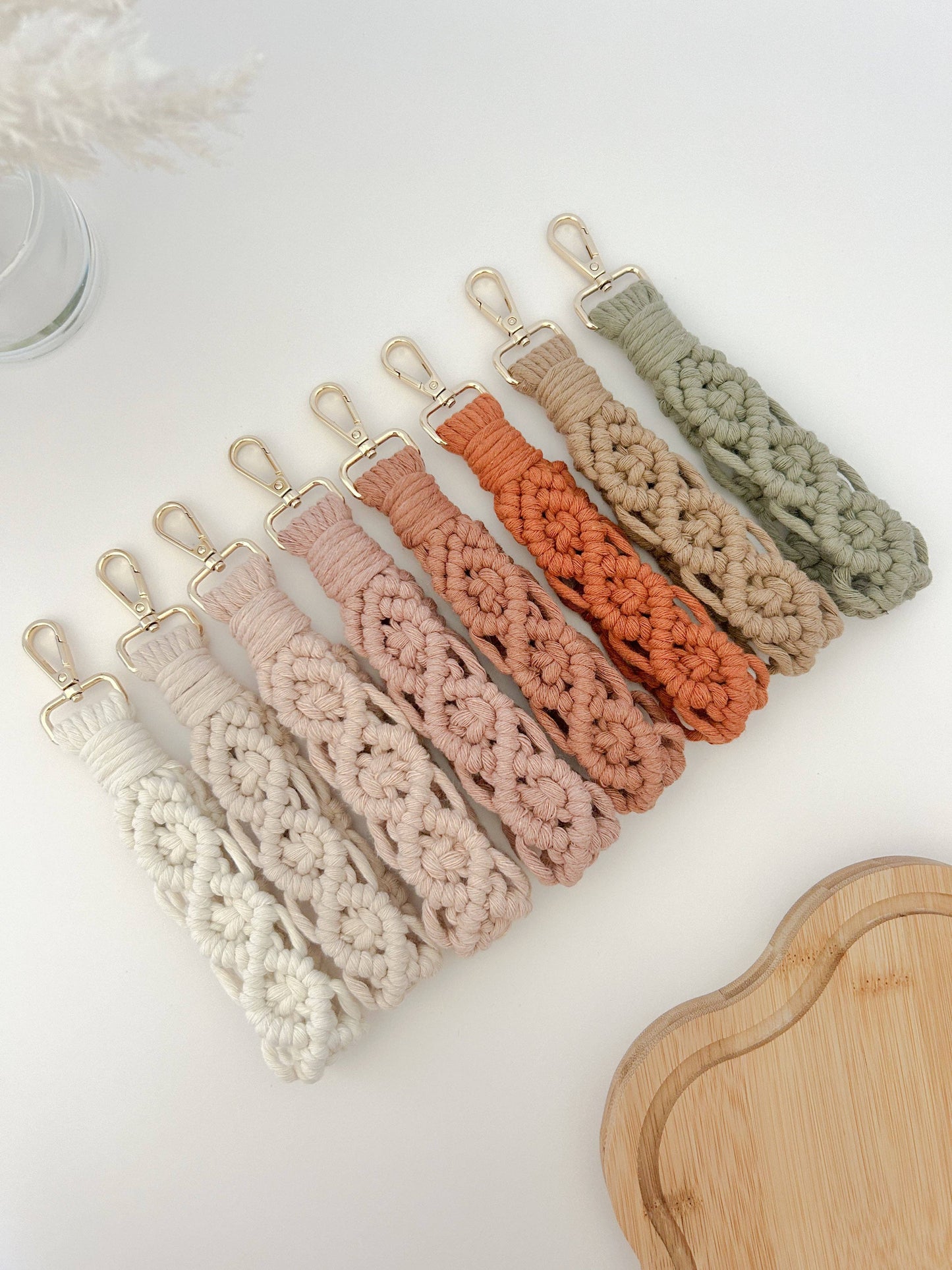Boho Diamond Macrame Wristlet