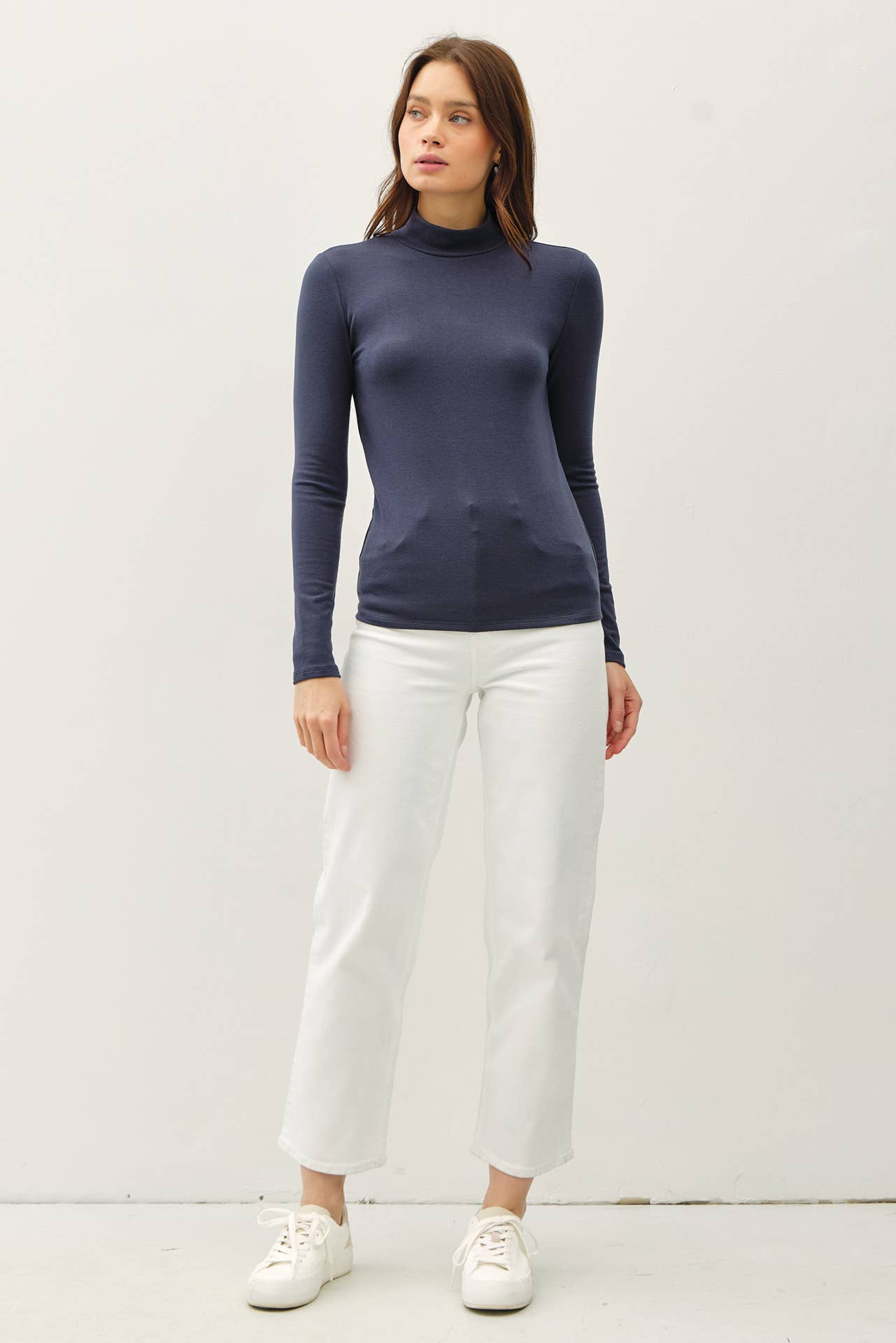 Turtleneck Knit Top