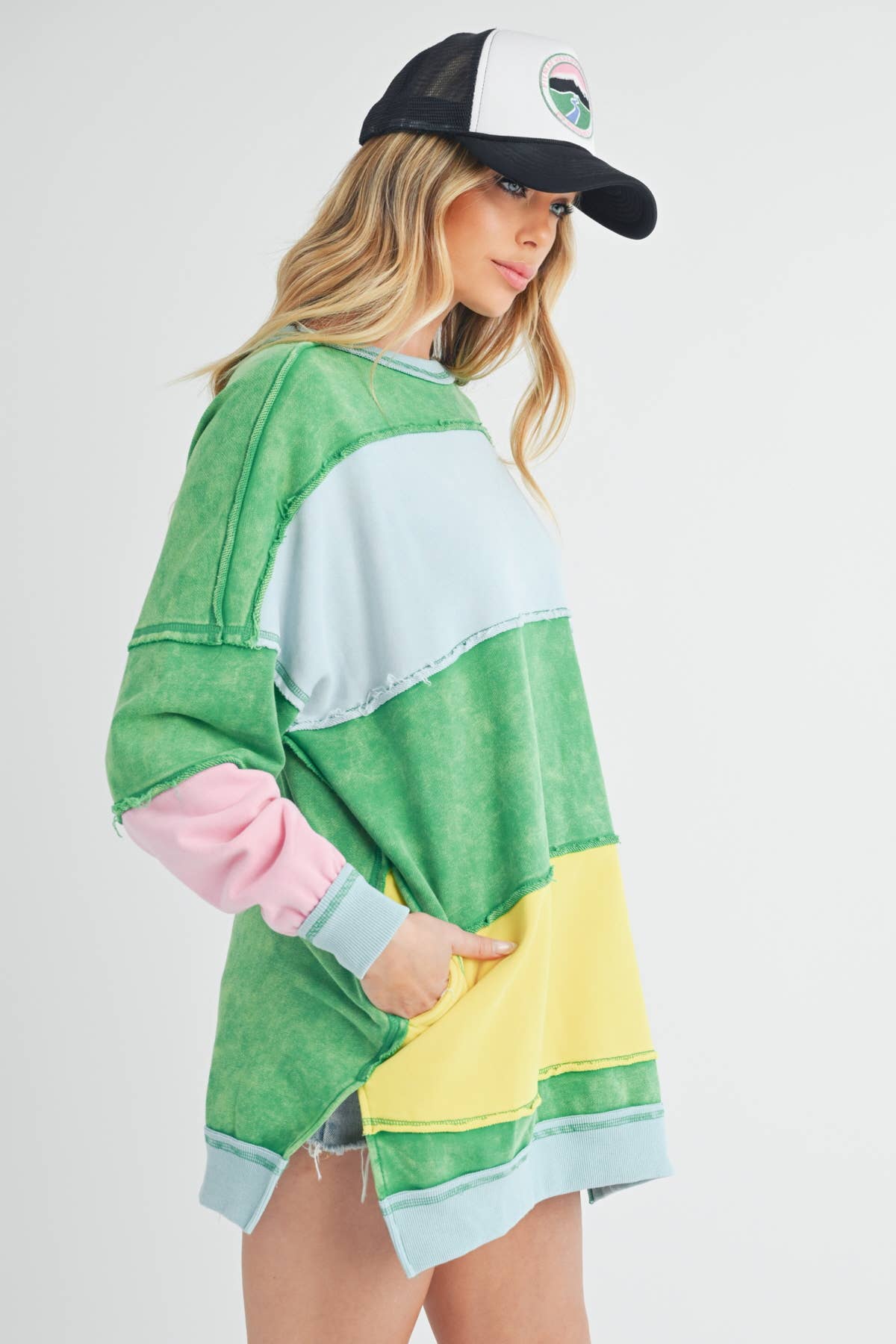 Rugby Color Block Stripe Sweatshirt