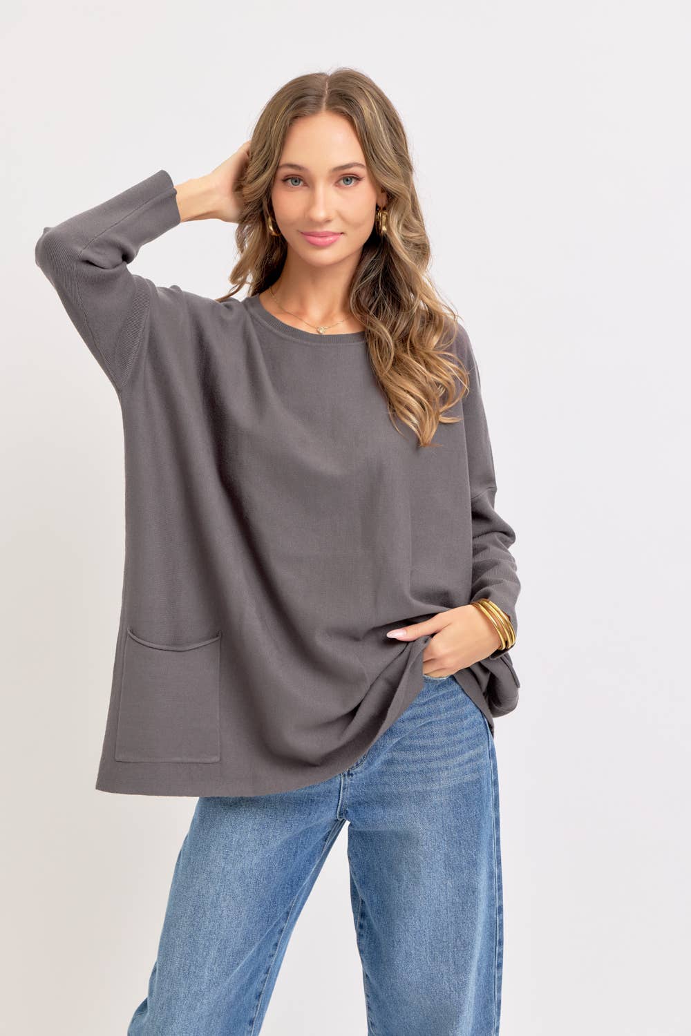 Oversized Round Neck Sweater
