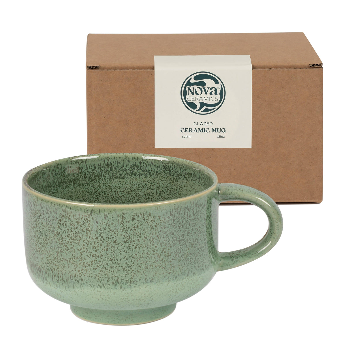 Emerald Handmade Ceramic Mug 16oz | Stoneware Coffee Mug