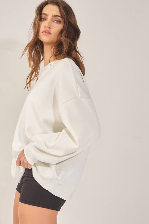 Bow-Back Oversized Sweatshirt