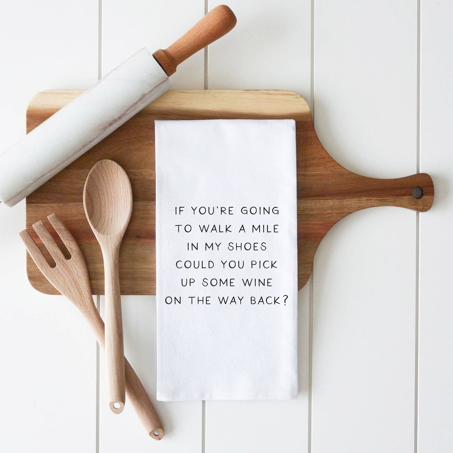 Walk a Mile Tea Towel