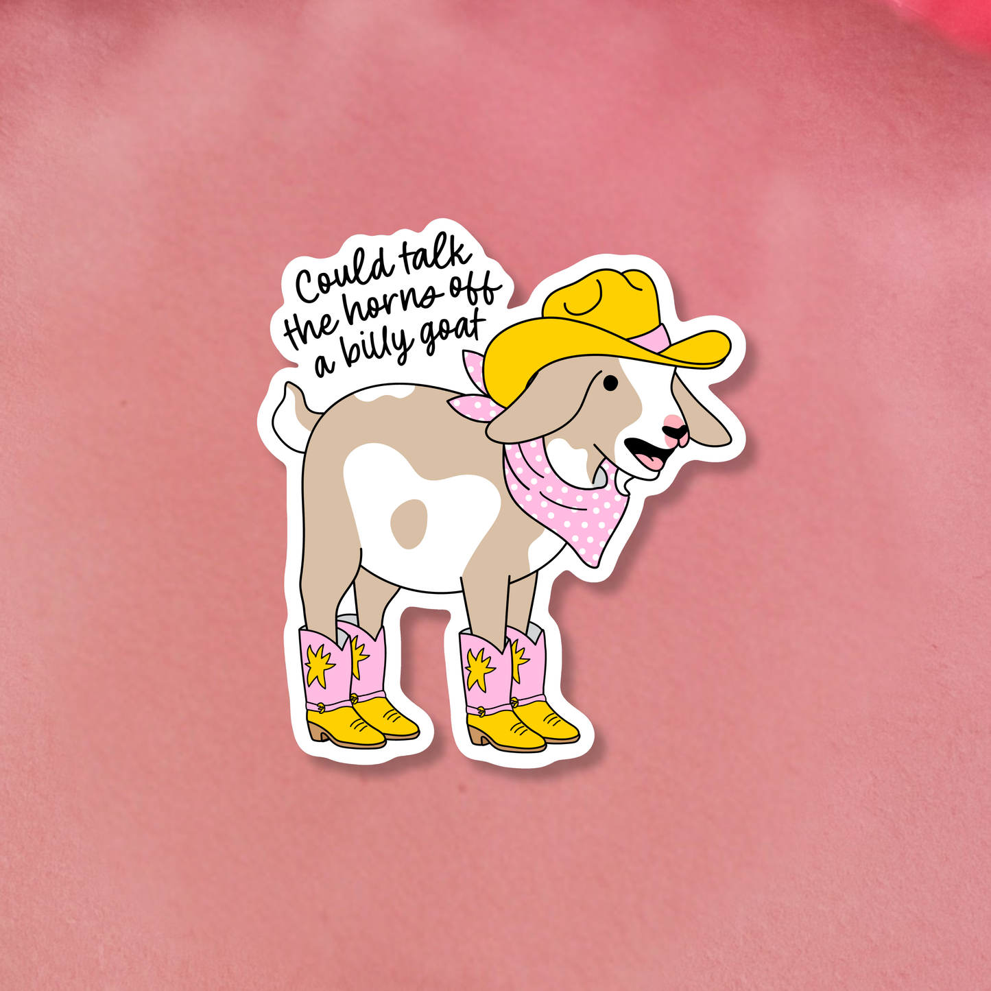 Could Talk The Horns Off Water Resistant Sticker