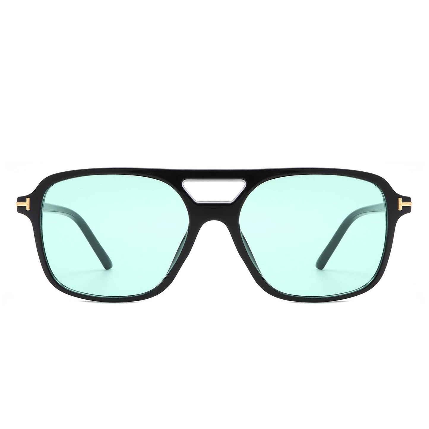Retro Square Brow-Bar Fashion Vintage Aviator Sunglasses
