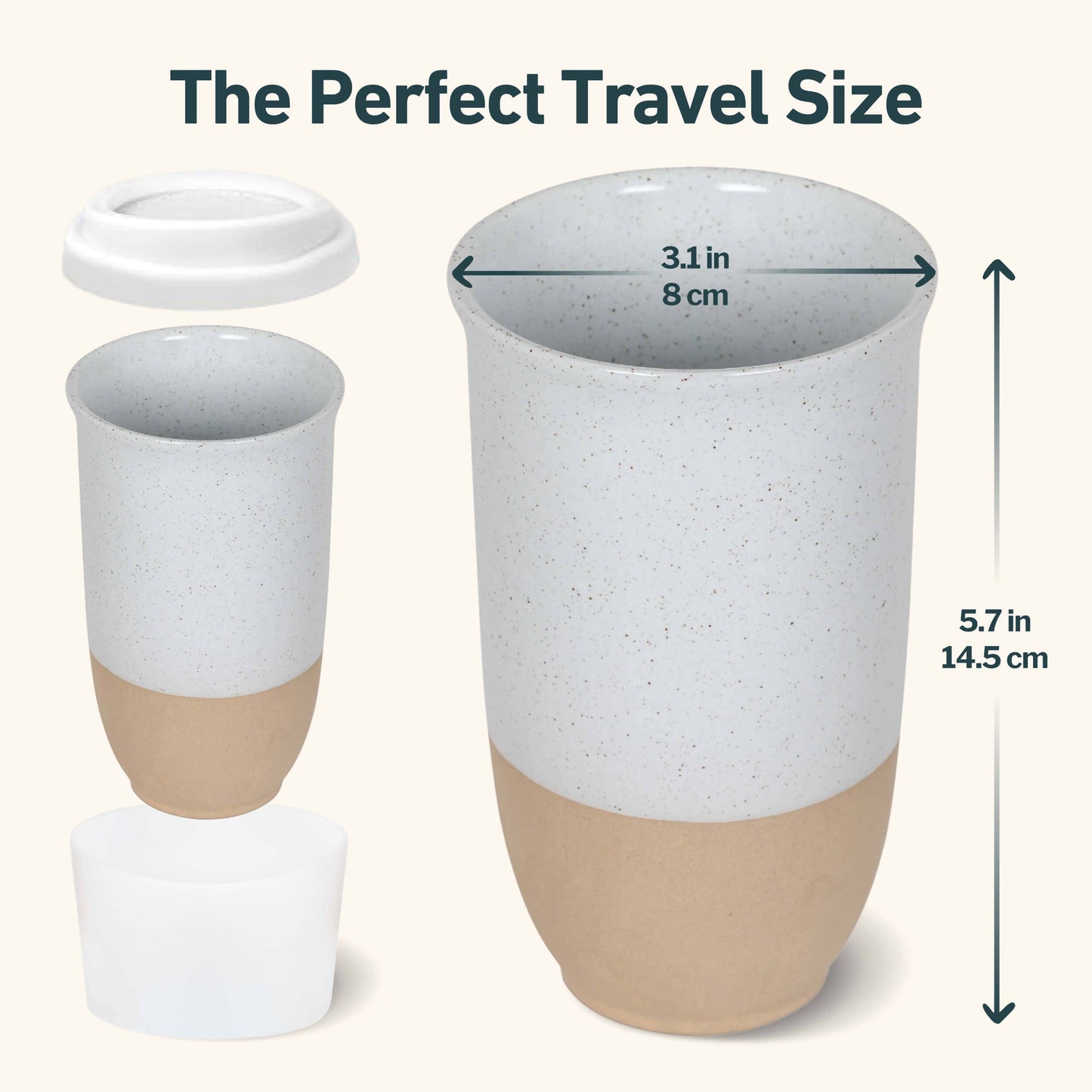 Dune Ceramic 16 oz Travel Mug