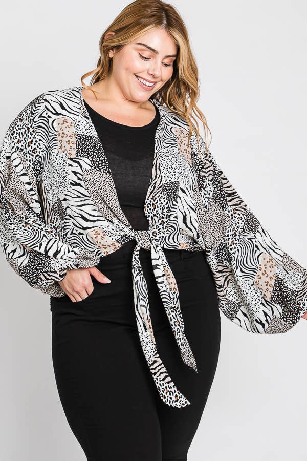 Animal Zebra Print Cardigan