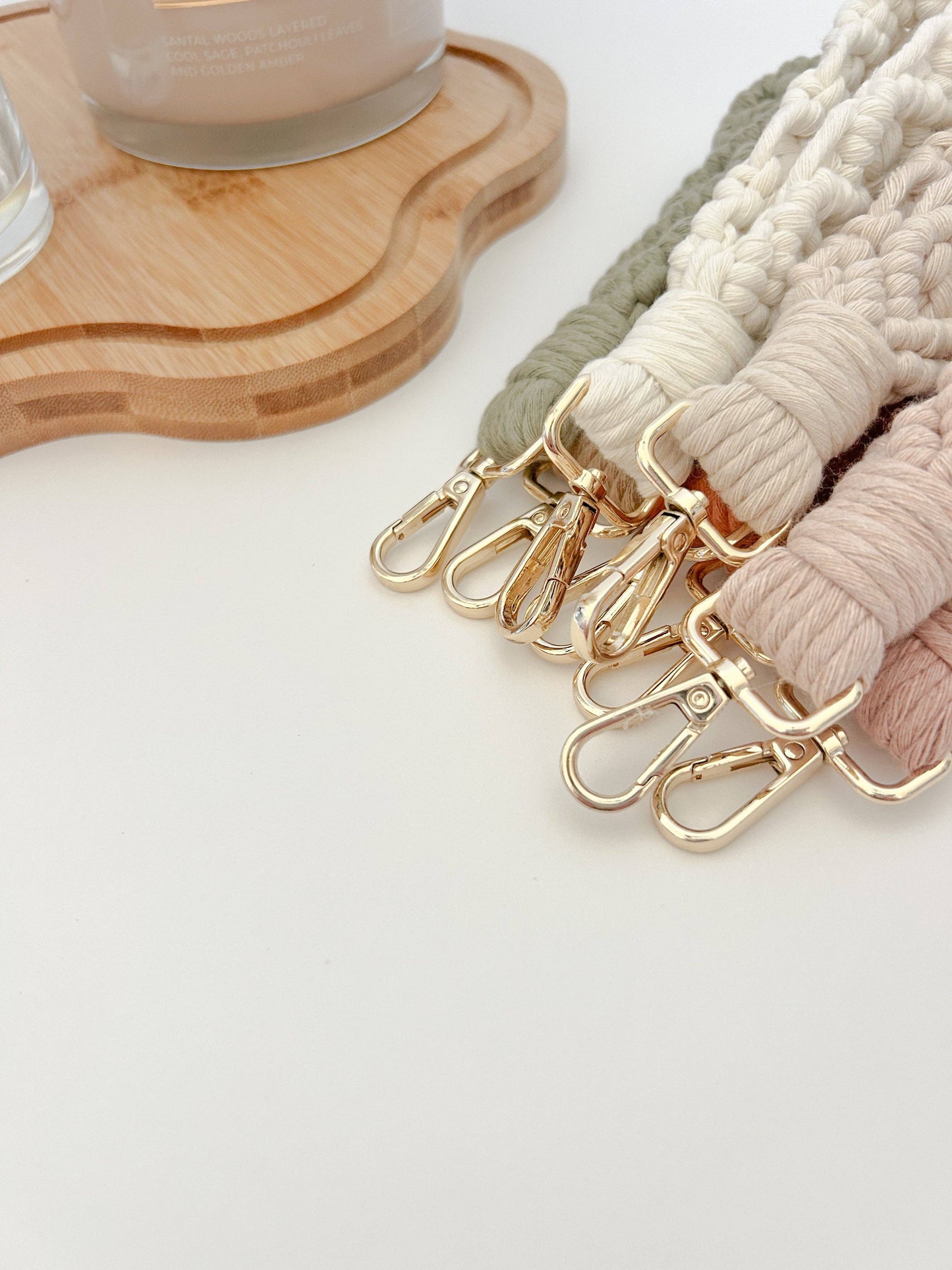 Boho Diamond Macrame Wristlet