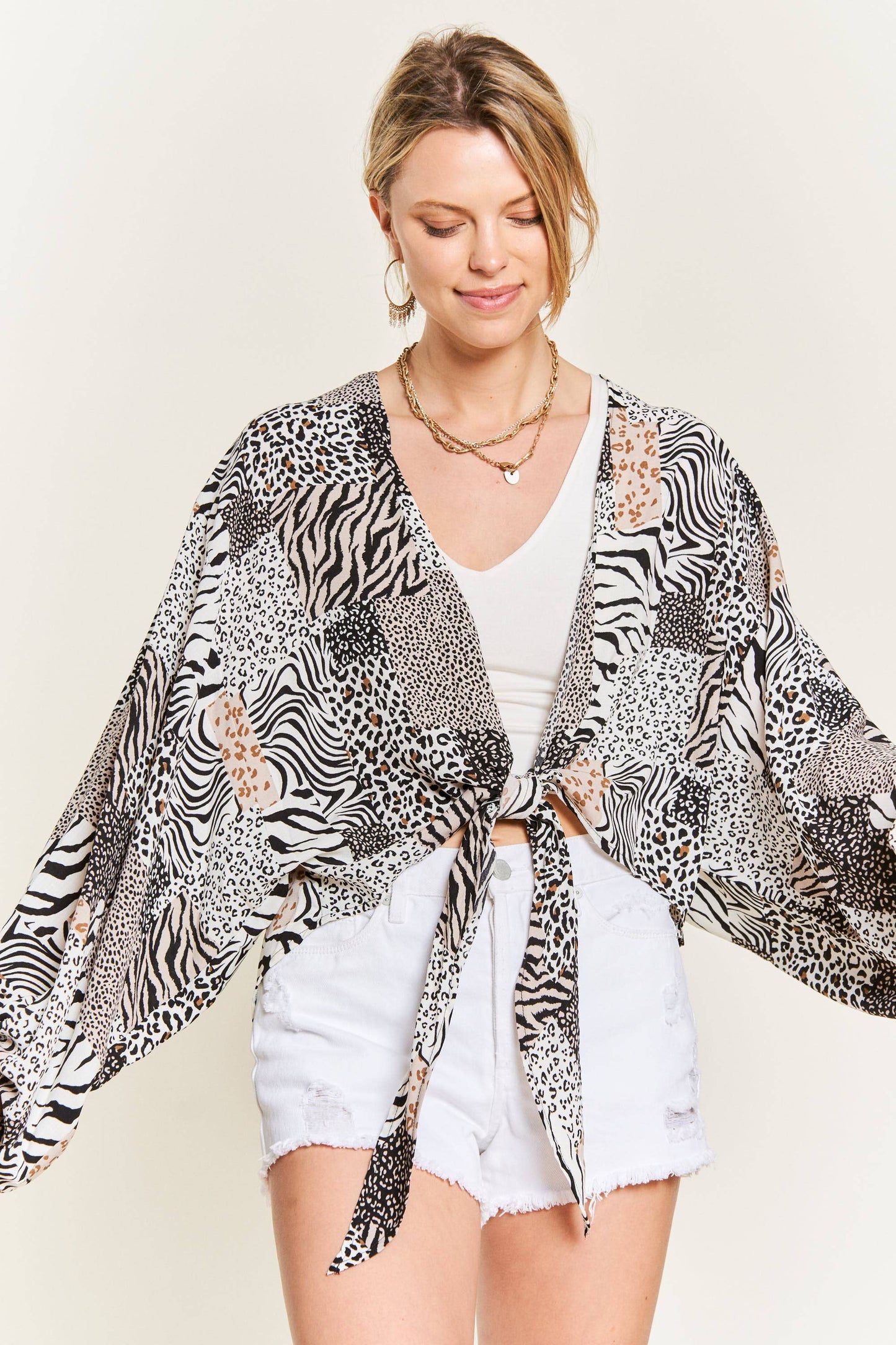 Animal Zebra Print Cardigan