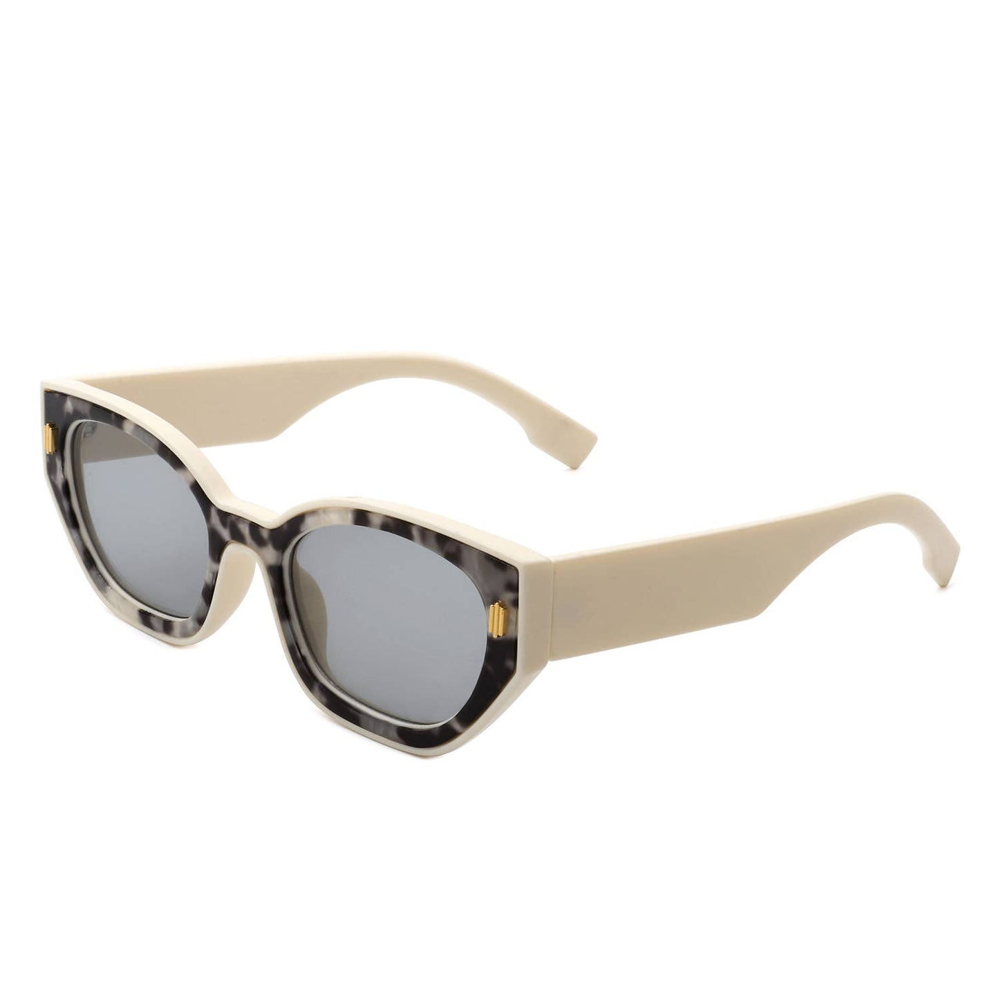 Women Retro Round Fashion Narrow Cat Eye Sunglasses