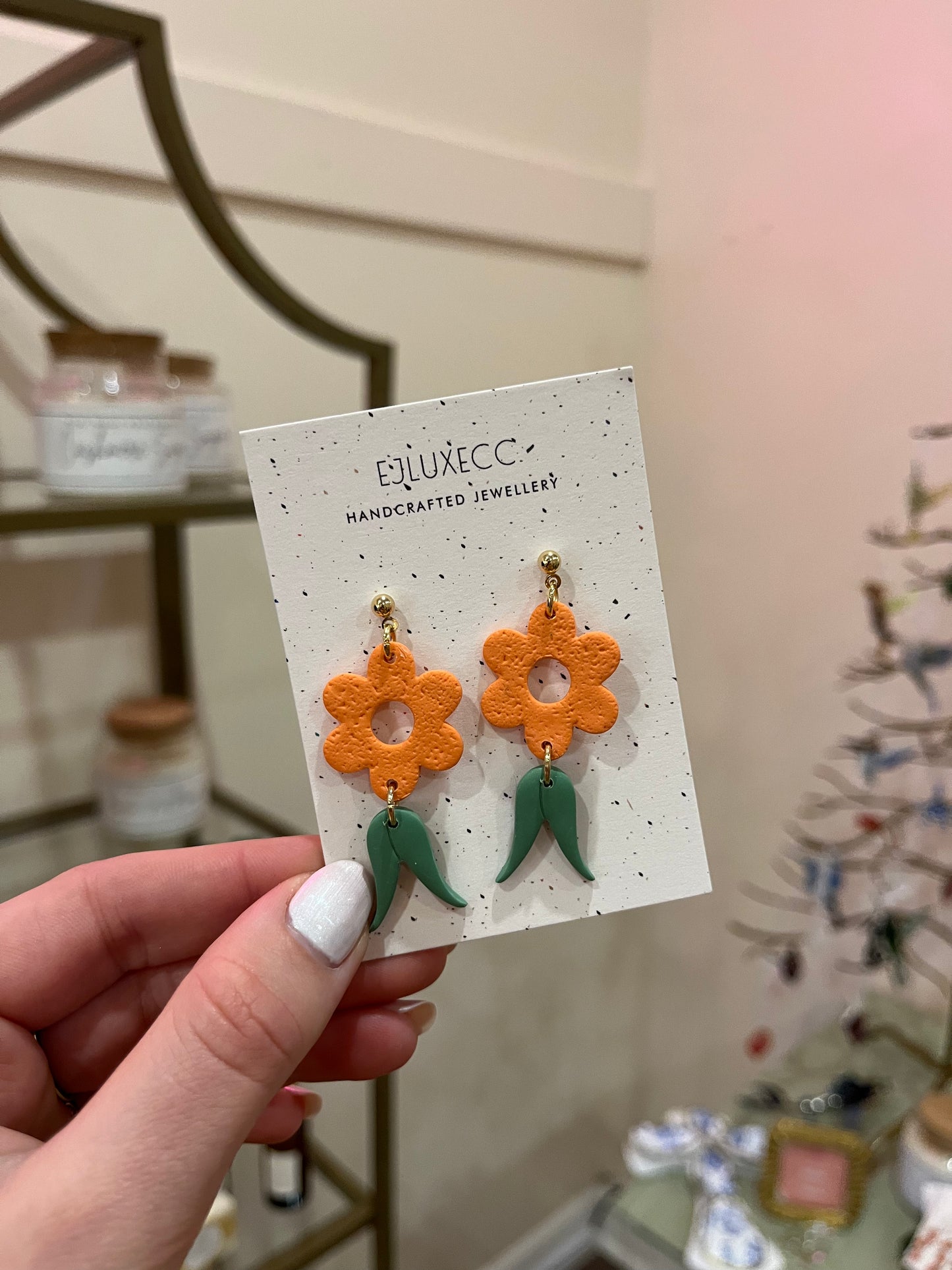 Flower and Petal Earrings