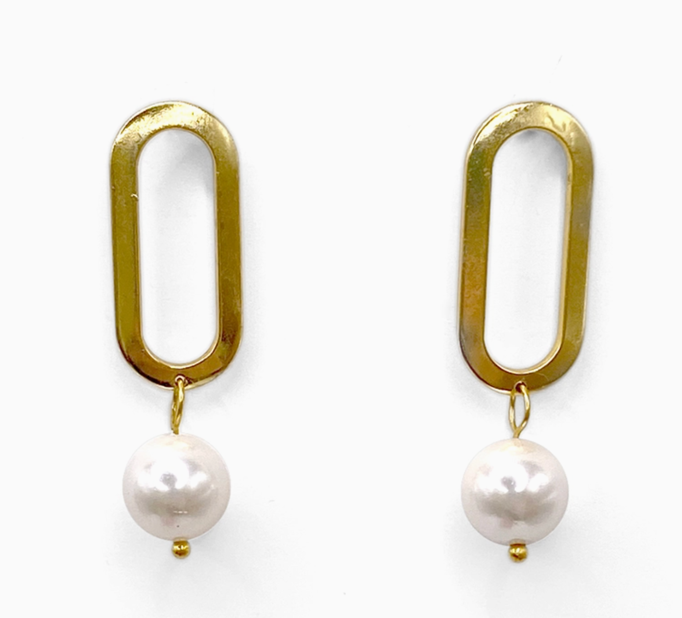 Linked Pearl Studs