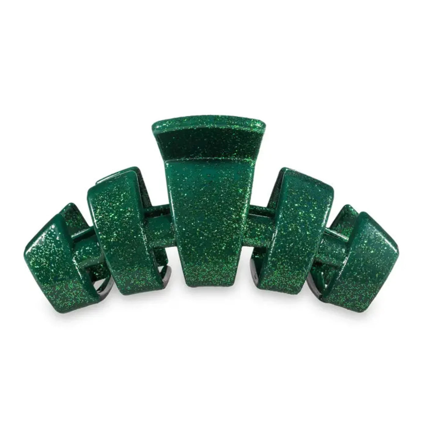 Classic Hair Clip | Large | Green Glitter