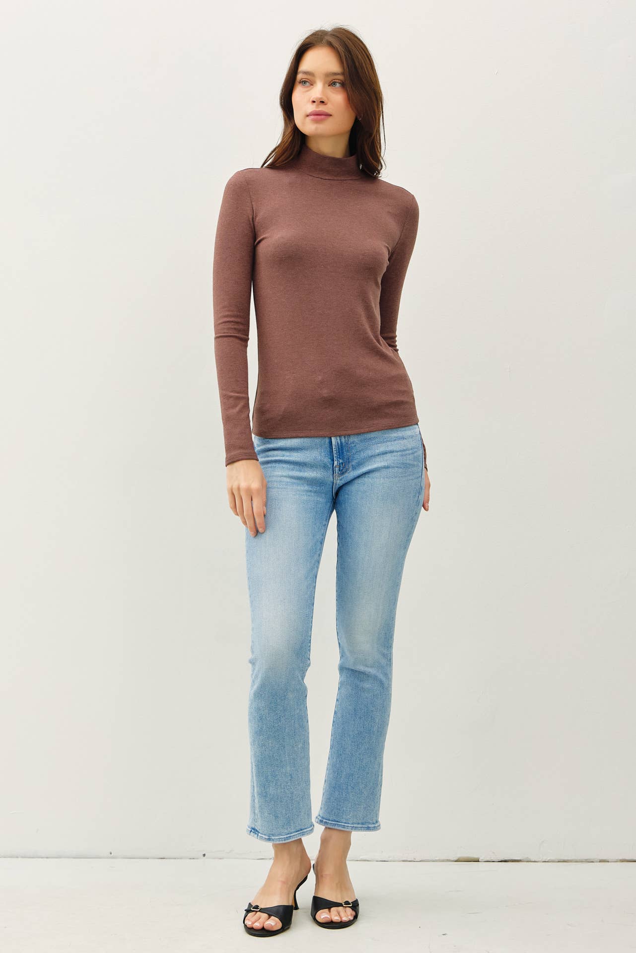 Turtleneck Knit Top