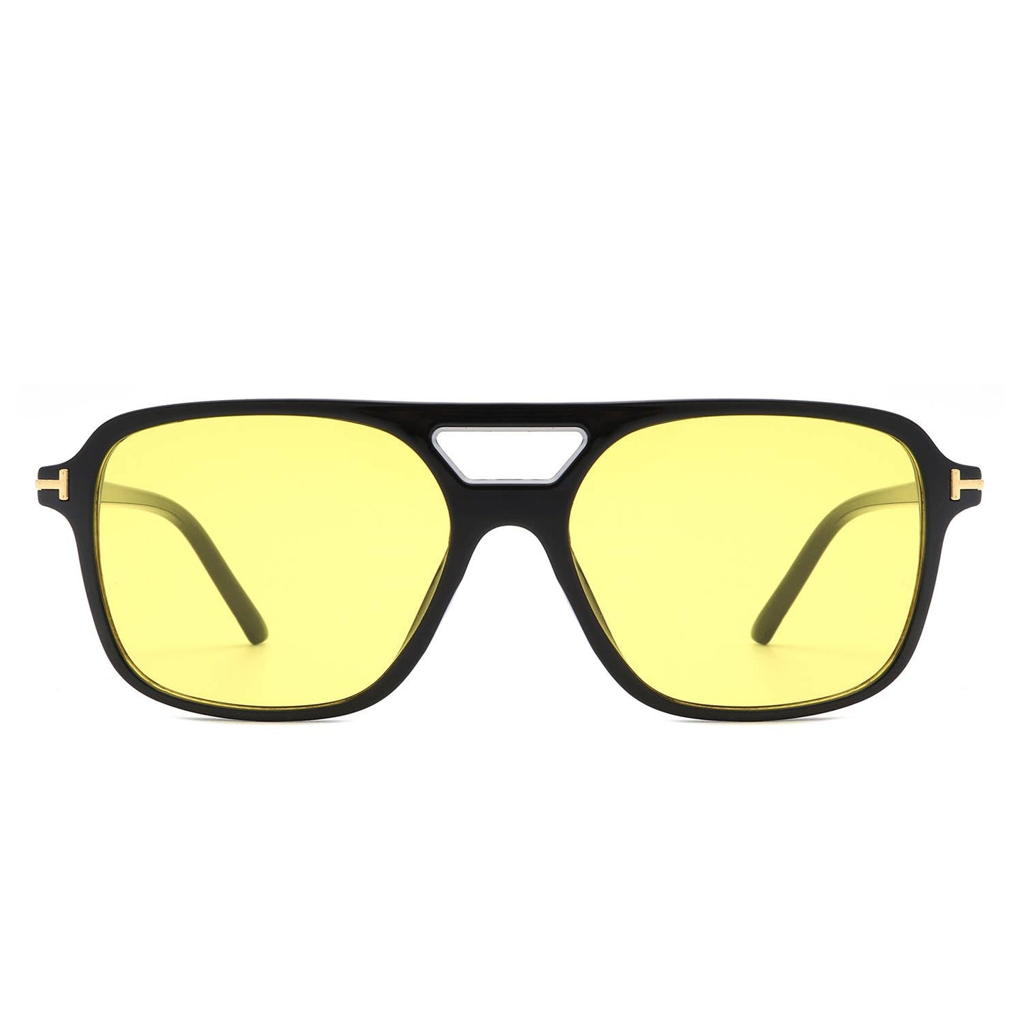 Retro Square Brow-Bar Fashion Vintage Aviator Sunglasses