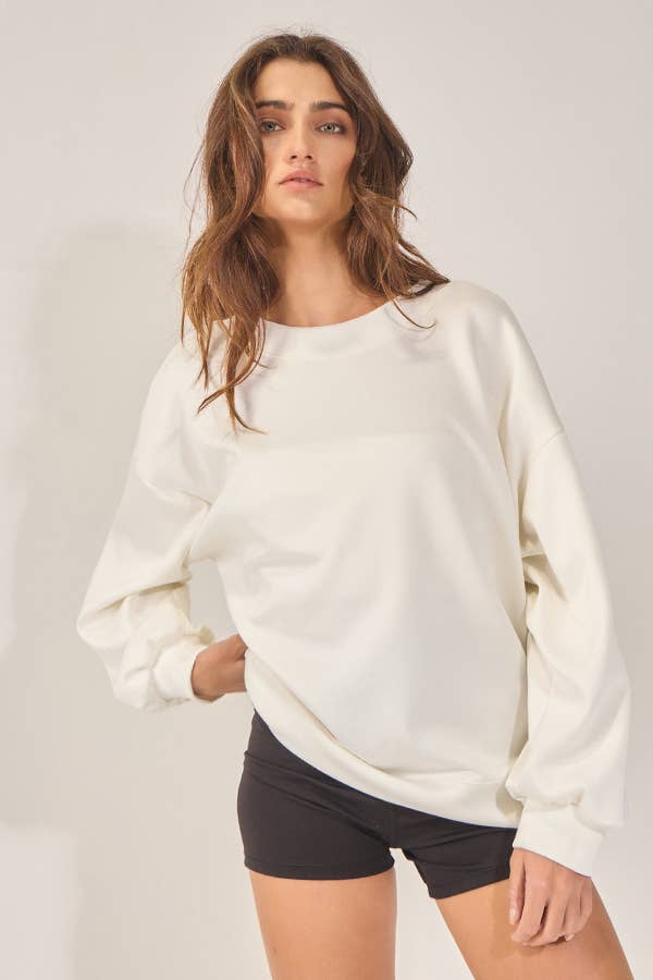 Bow-Back Oversized Sweatshirt