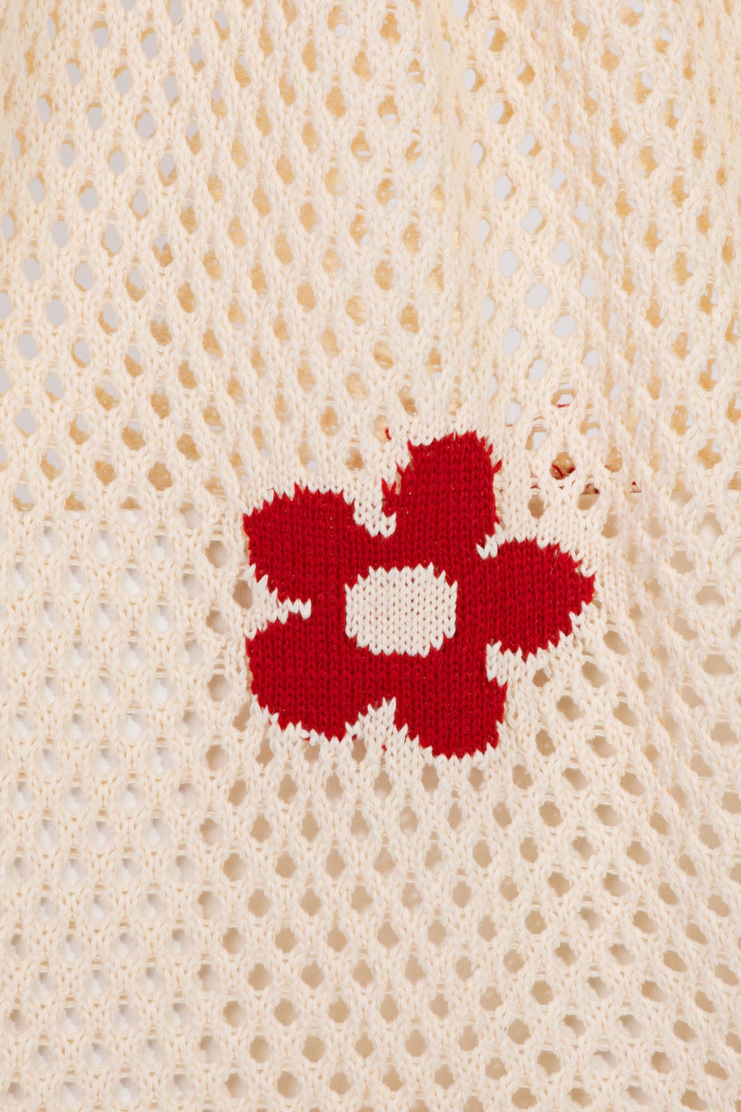 Single Flower Crochet Knit Tote Bag
