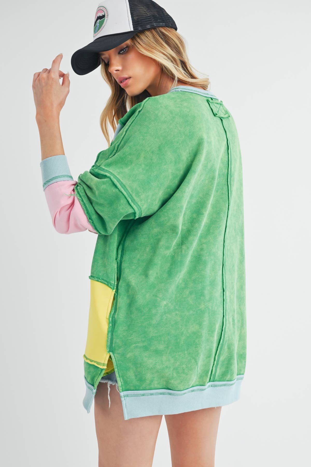 Rugby Color Block Stripe Sweatshirt