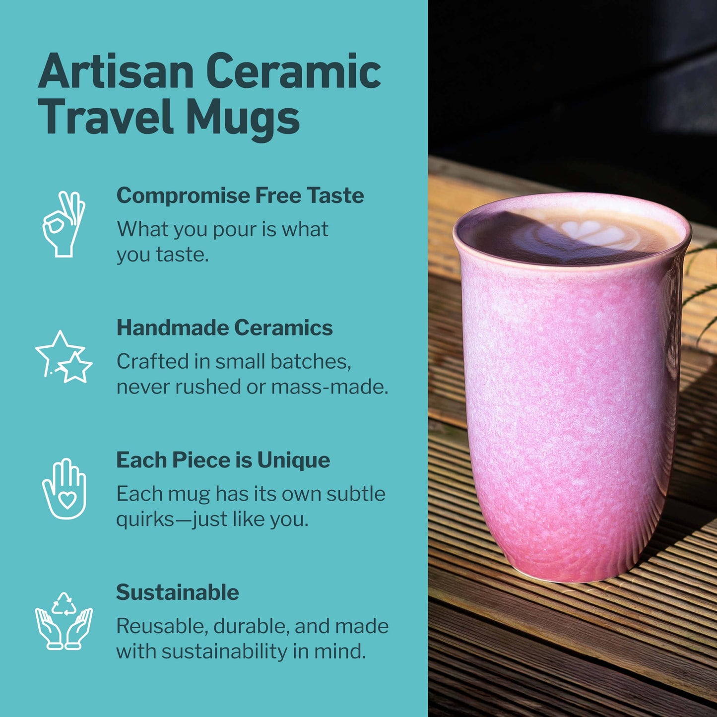 Astral Bloom Ceramic 12 oz Travel Mug
