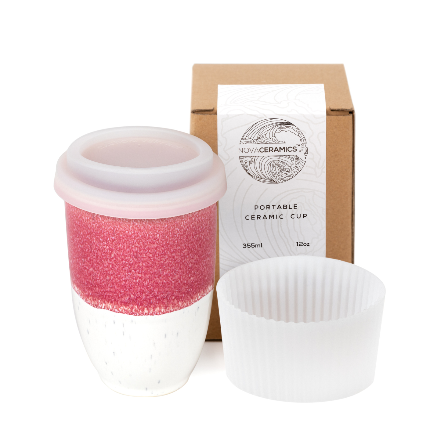 Coral Pink Ceramic Mug 12oz