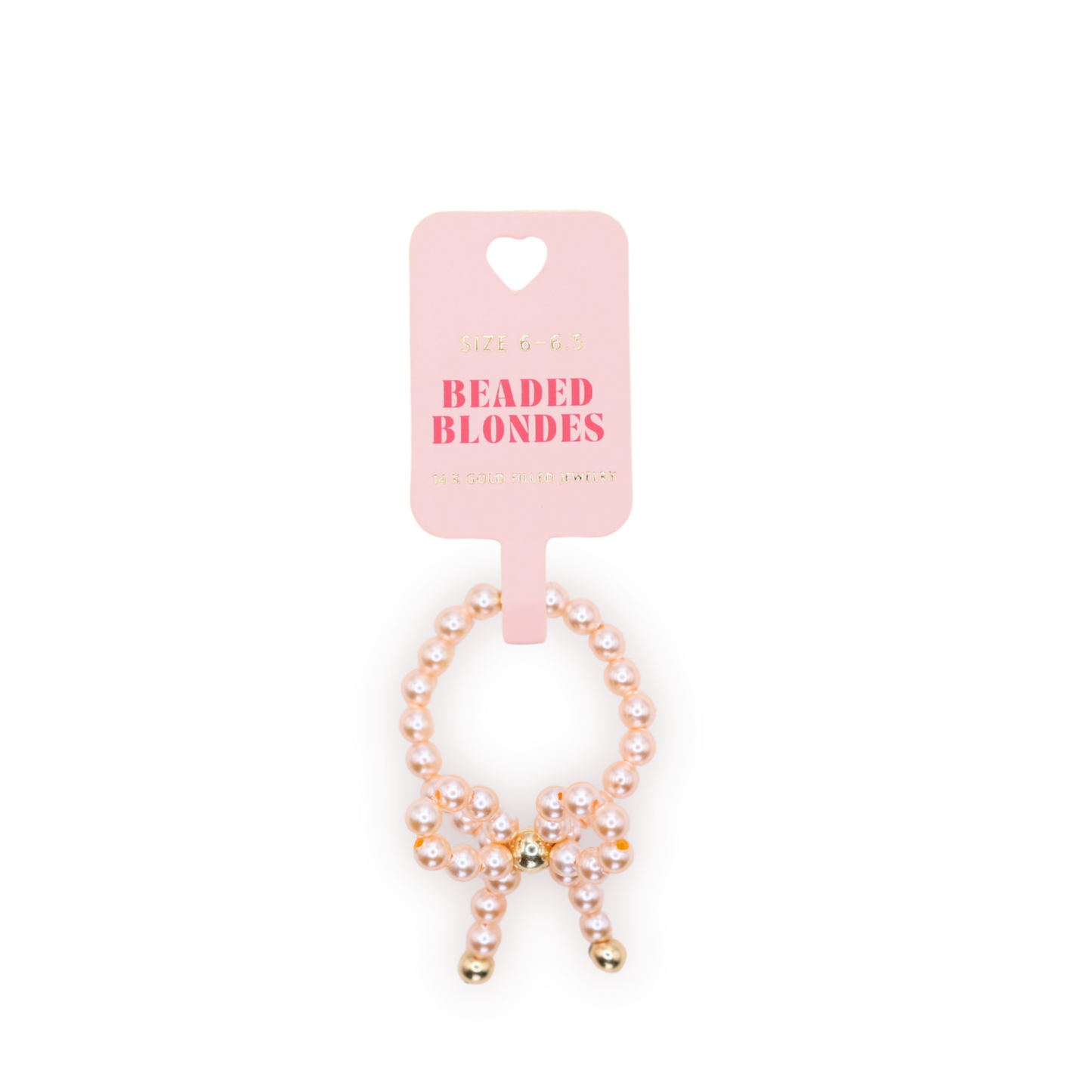 Champagne Pearl Bow Ring