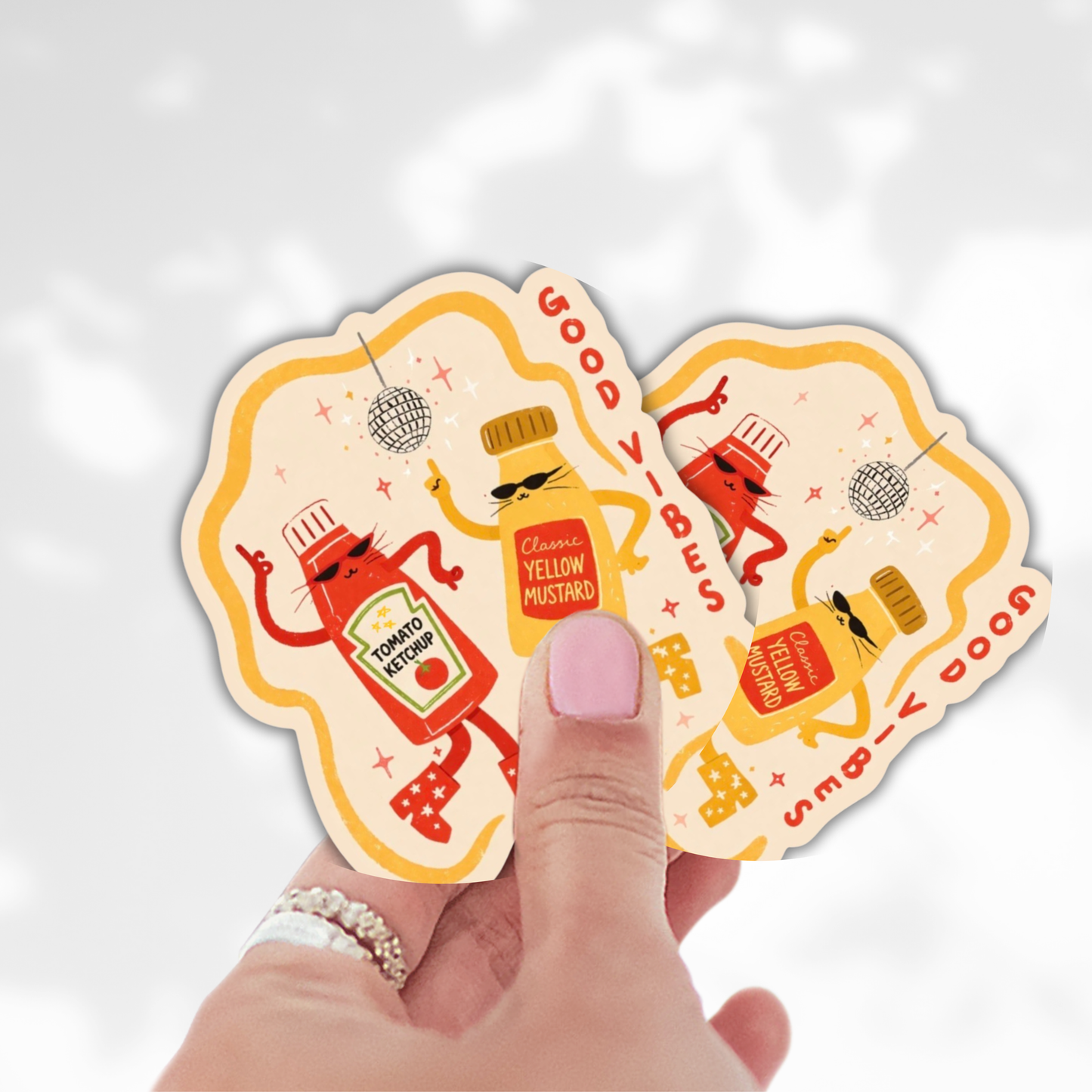 Good Vibes Ketchup & Mustard Sticker