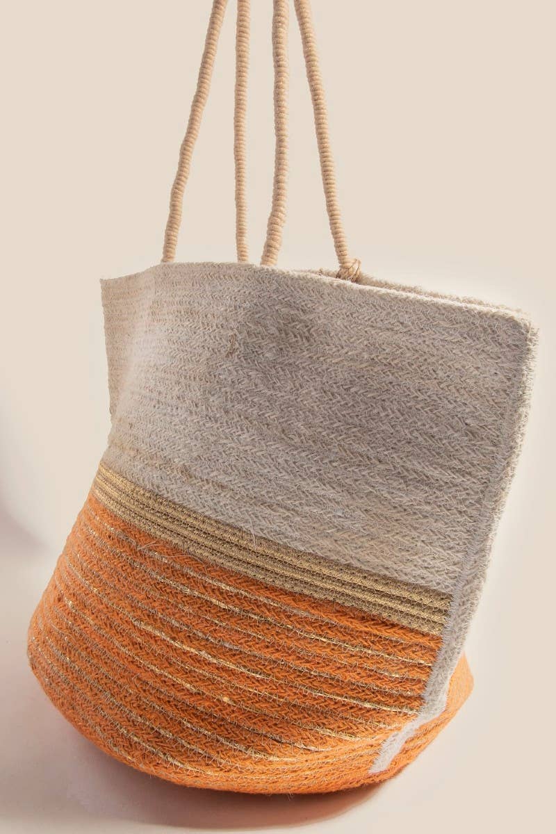 Queen Bee Jute Tote Bag