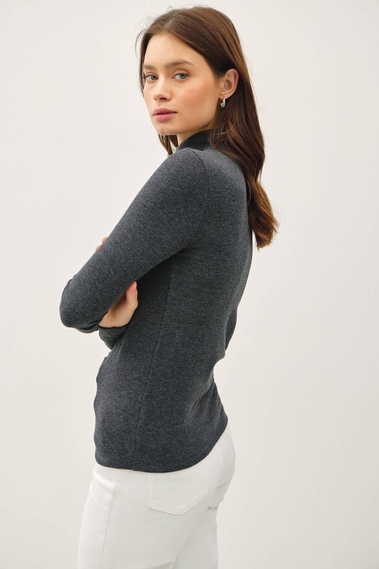 Turtleneck Knit Top
