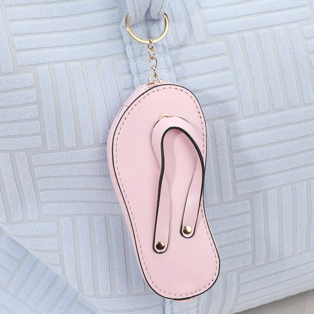 Faux Leather Flip-Flop Bag Charm