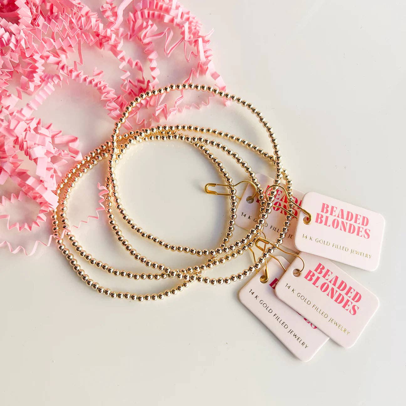 3MM Gold Beaded Anklet