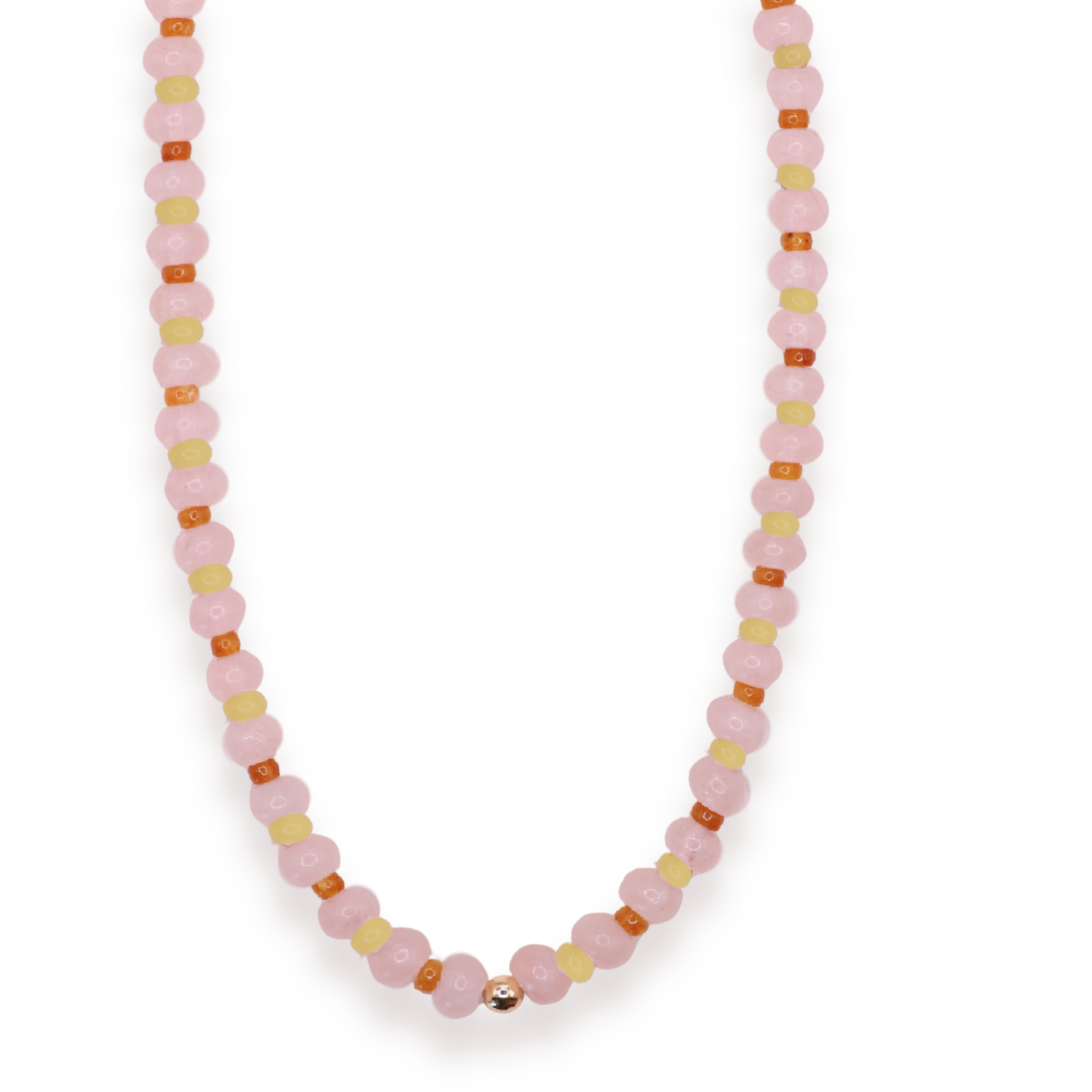 Caroline Necklace in Pink, Green and, Brown