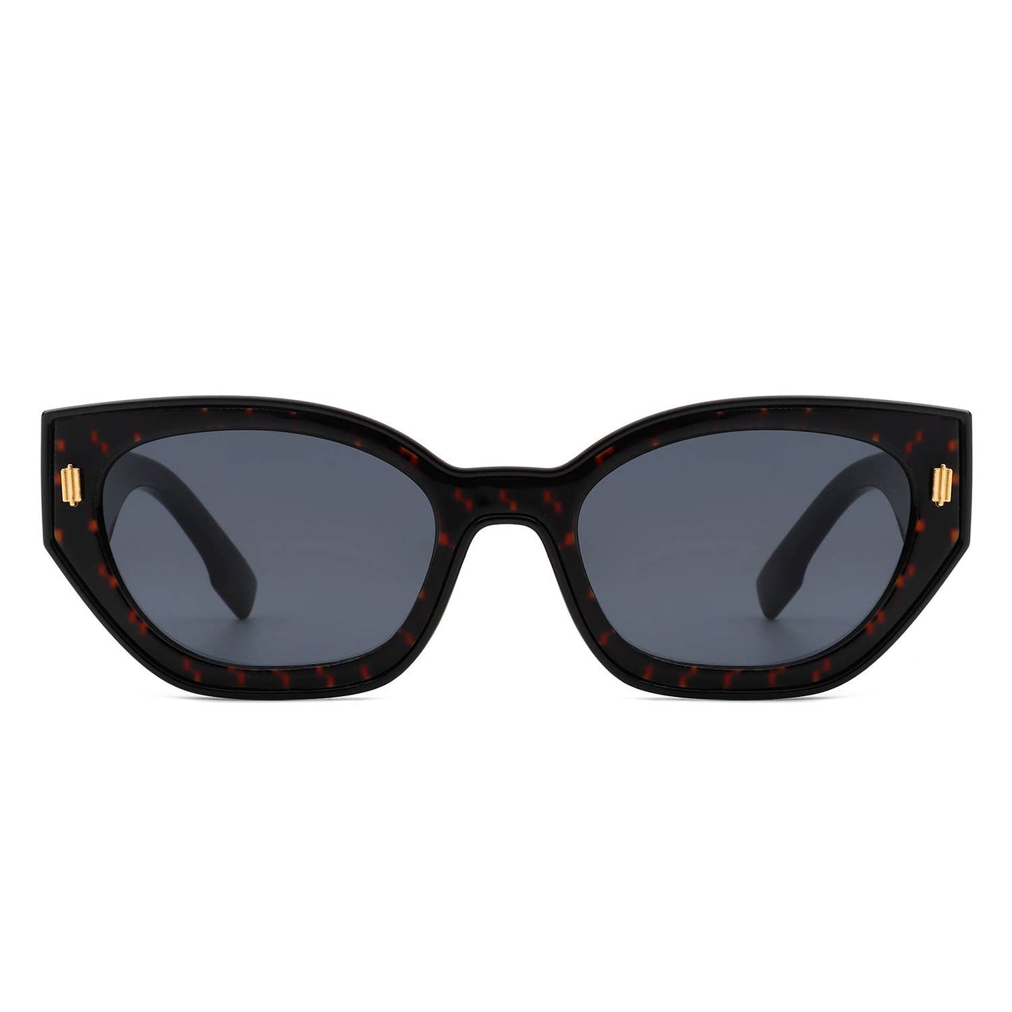 Women Retro Round Fashion Narrow Cat Eye Sunglasses
