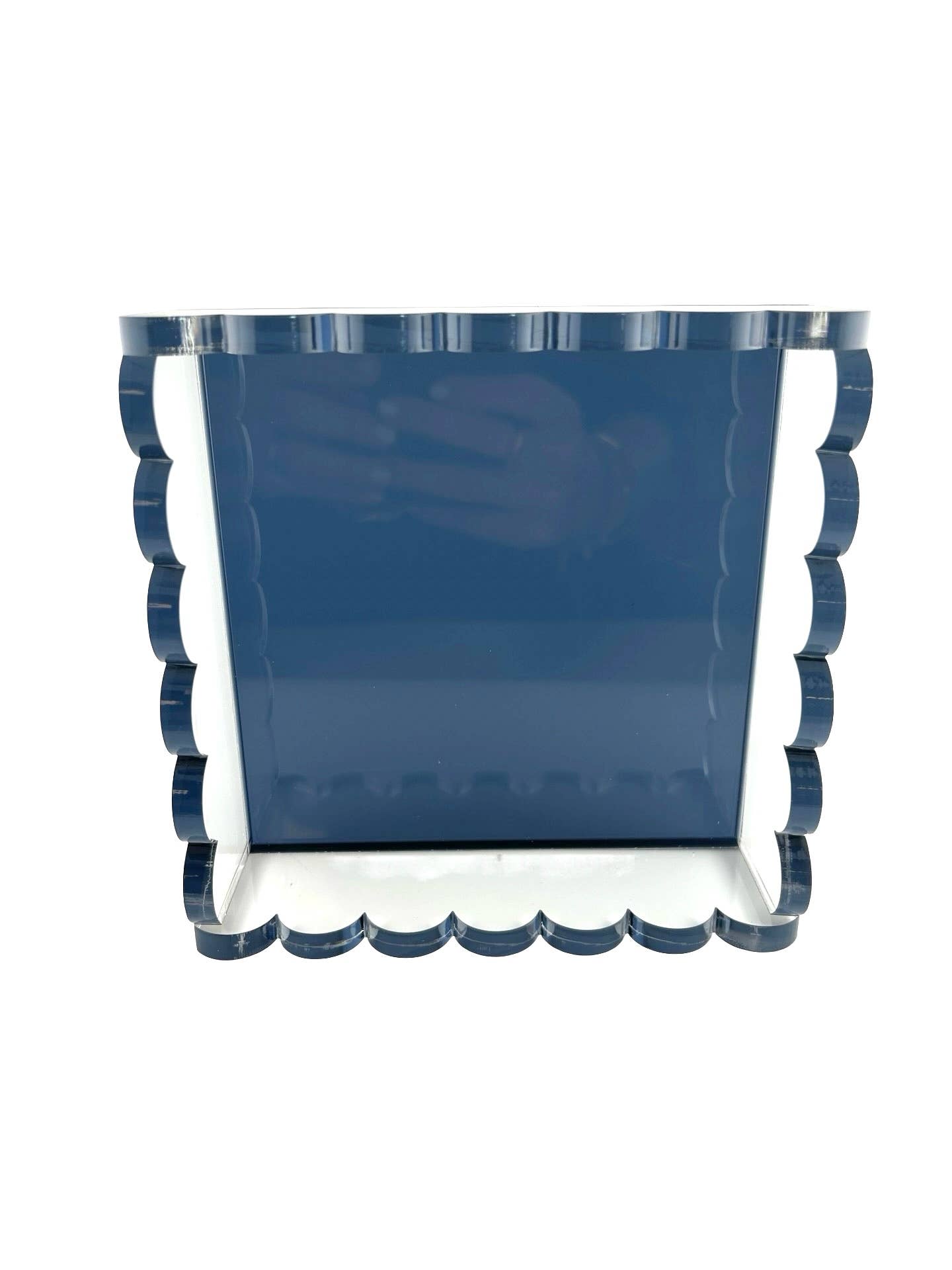 Scalloped Cocktail Napkin Holder - Slate