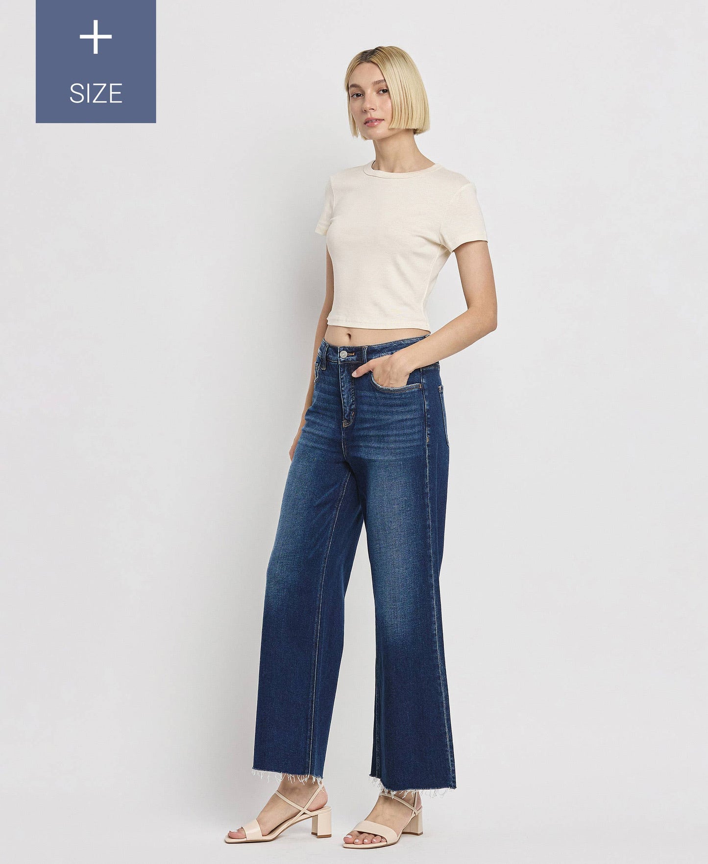 Tummy Control Super High Rise Wide Leg Jeans