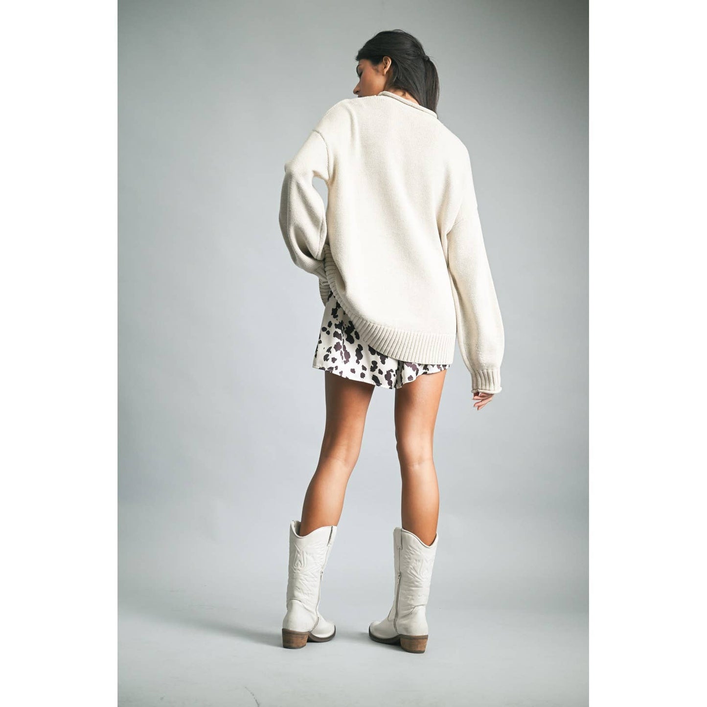 Western Dog Motif Pullover