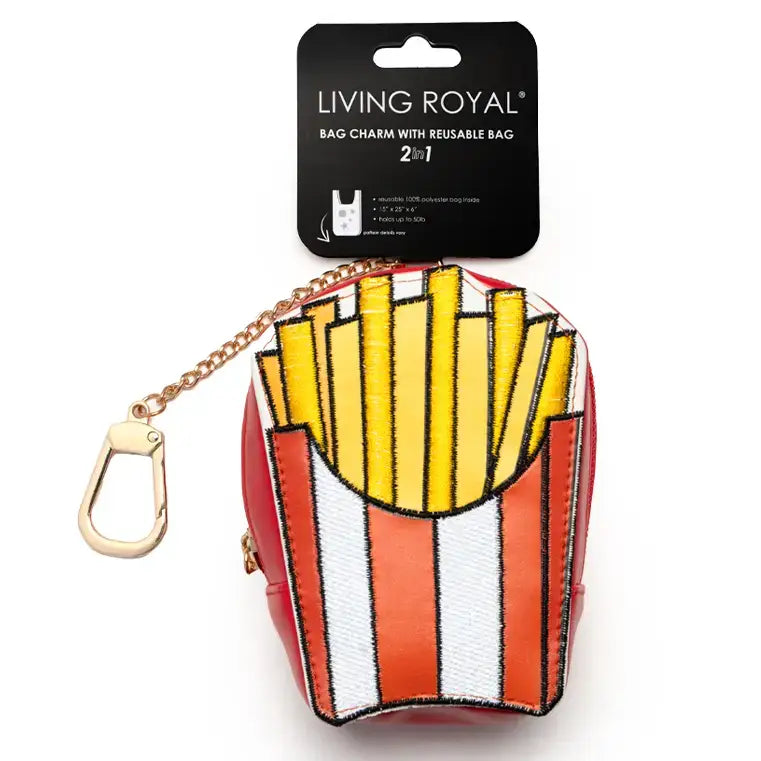 2-in-1 Bag Charm & Reusable Shopper Bag - French Fries