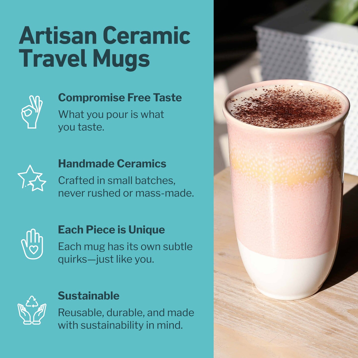 Afterglow Ceramic 16oz Travel Mug