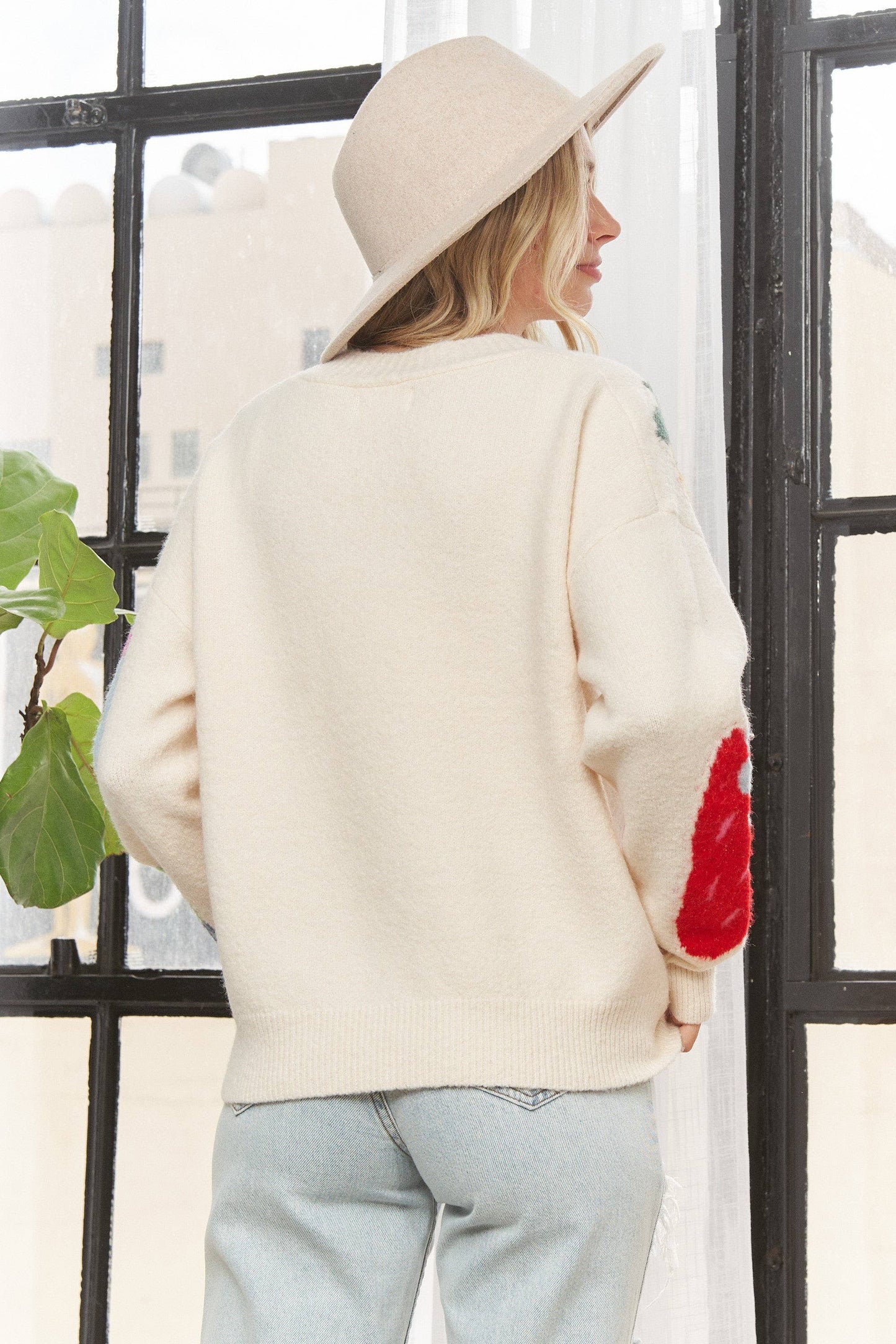 Berry Knit Button Up Cardigan